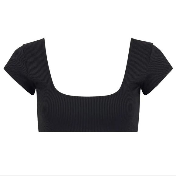 Year of Ours black Sleeved Swim bikini top size M - Picture 2 of 7